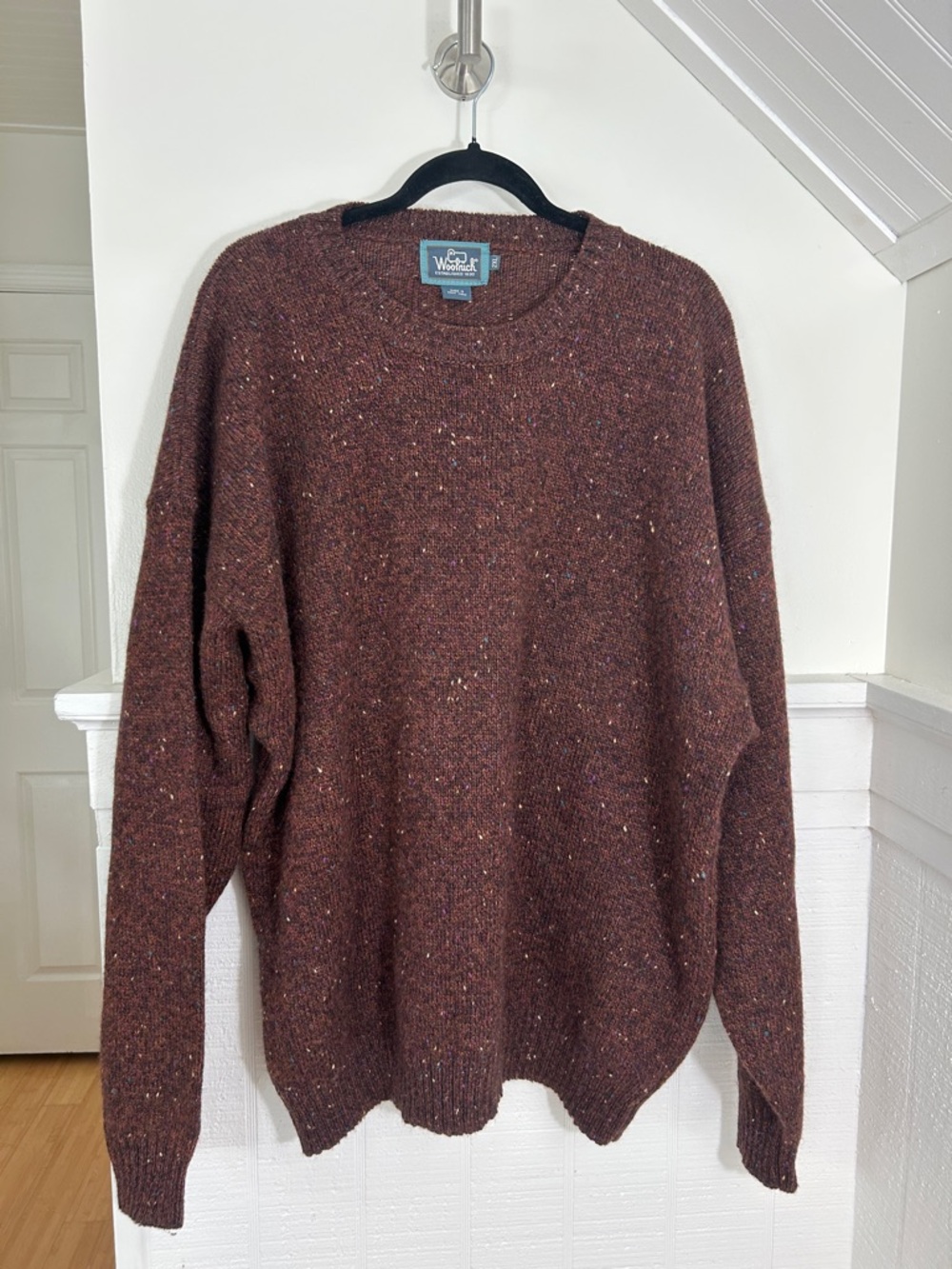 Vintage Woolrich 2XL Virgin Wool Brown Sweater